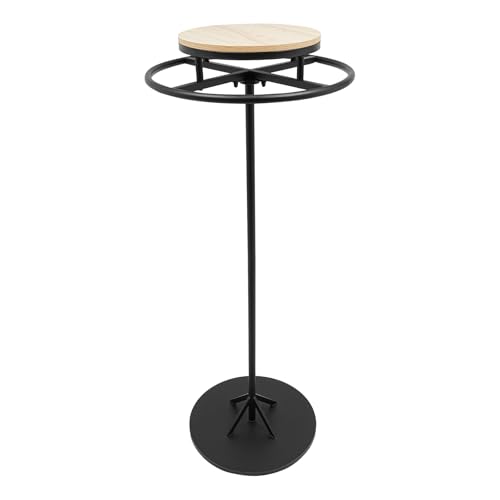 Dettchan Schwarz Runder Kleiderständer, 360° Schwenkbar Freistehend Bodenstehender Kleiderständer Aufhängen, für Bekleidungsgeschäfte Wohnungen 60 * 140cm von Dettchan
