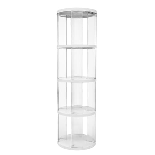 Dettchan Weiß 4 Etagen Drehbares Bücherregal, Zylindrisch Home Bookcase Modernes 360° Drehbares Lagerrega, für Wohnung, Wohnzimmer, Büro, Arbeitszimmer 40.5 * 135.5cm Dettchan Weiß 4 Etagen Drehbares Bücherregal, Zylindrisch Home Bookcase Modernes 360° Drehbares Lagerrega, für Wohnung, Wohnzimmer, Büro, Arbeitszimmer 40.5 * 135.5cm von Dettchan