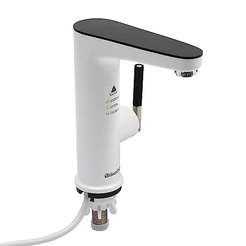 Elektrische Wasserhahn mit Durchlauferhitzer, Edelstahl Armatur mit LED Temperaturanzeige Weiß Waschtischarmatur Elektrischer Heizung Wasserhähnen, für Haushalte, Küchen, Badezimmer, Restaurants, Bars Elektrische Wasserhahn mit Durchlauferhitzer, Edelstahl Armatur mit LED Temperaturanzeige Weiß Waschtischarmatur Elektrischer Heizung Wasserhähnen, für Haushalte, Küchen, Badezimmer, Restaurants, Bars von Dettchan