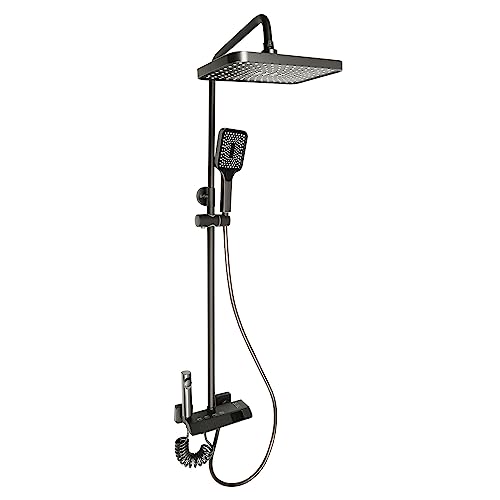 Grau Duschsystem, Wandbefestigung Duscharmatur Regendusche Duschset Duschpaneel Massage mit Handbrause, für Pensionen, Hotels, Badeanstalten, Schwimmbädern, Fitnessstudios Grau Duschsystem, Wandbefestigung Duscharmatur Regendusche Duschset Duschpaneel Massage mit Handbrause, für Pensionen, Hotels, Badeanstalten, Schwimmbädern, Fitnessstudios von Dettchan