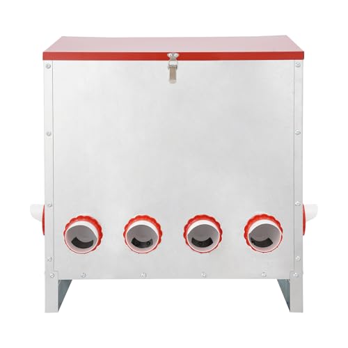 Hühnerfutterautomat, Hühnerfutterautomat mit großem Fassungsvermögen mit 10 Öffnungen, für Bauernhöfen, Ranches, ländlichen Gebieten 60 * 32 * 63cm Hühnerfutterautomat, Hühnerfutterautomat mit großem Fassungsvermögen mit 10 Öffnungen, für Bauernhöfen, Ranches, ländlichen Gebieten 60 * 32 * 63cm von Dettchan