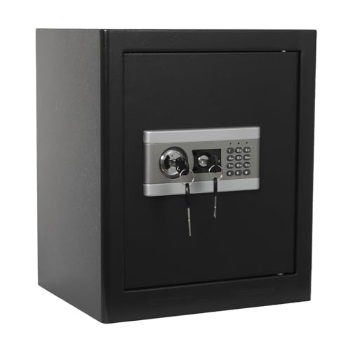 Schwarz Große Tresorbox, 43L Großer Kohlenstoffstahl Heimtresor, für Heimgebrauch Büros Wohnungen 38 * 31 * 45cm Schwarz Große Tresorbox, 43L Großer Kohlenstoffstahl Heimtresor, für Heimgebrauch Büros Wohnungen 38 * 31 * 45cm von Dettchan