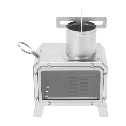Silber Campingkocher, Tragbarer Campingkocher, Camping-Holzkocher mit Schornstein, für Outdoor-Kochen Wandern Grillen Camping Rucksacktouren 18.5 * 12.8cm Silber Campingkocher, Tragbarer Campingkocher, Camping-Holzkocher mit Schornstein, für Outdoor-Kochen Wandern Grillen Camping Rucksacktouren 18.5 * 12.8cm von Dettchan
