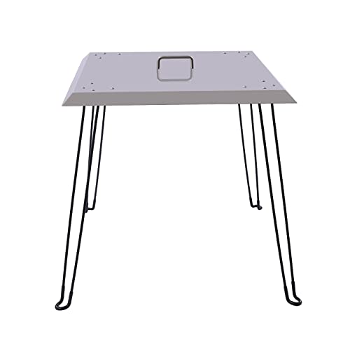 Silber Feuergrube Wärmeabweiser Square, Quadratisch Lid Grubenabdeckung für quadratische Brennerpfanne Edelstahl Heat Deflector Feuergrubenabdeckung 61 * 61 * 61cm von Dettchan