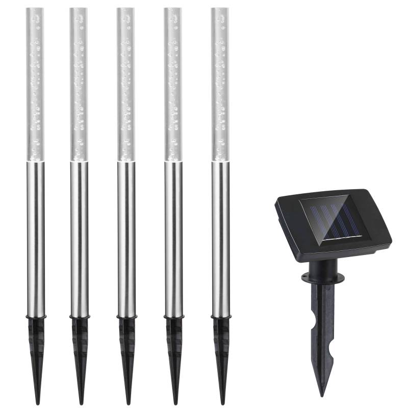LED Solar Steckleuchte 5er-Set Weiß von monzana®