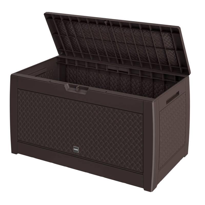 Gartenbox Matuba 310L Braun Flechtoptik wasserdicht von Casaria®