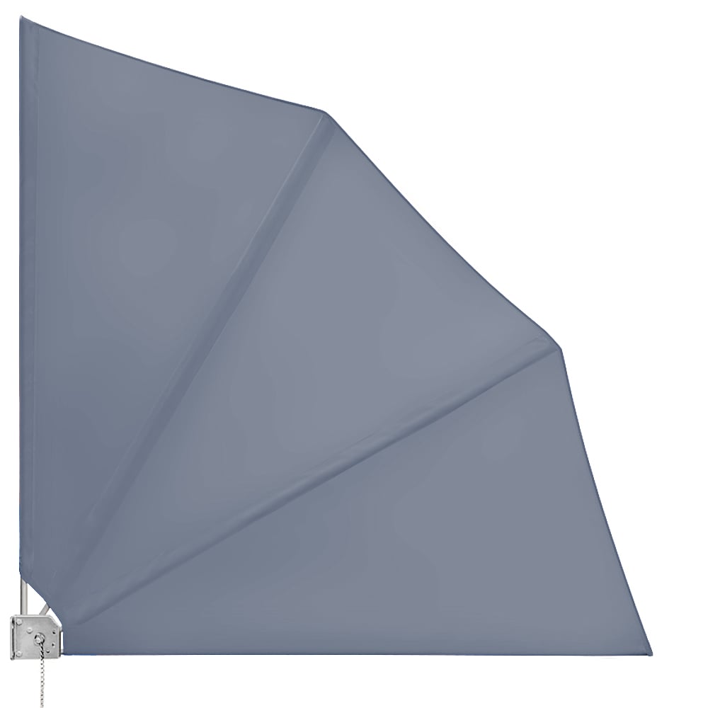 Balkonfächer 2er-Set Anthrazit 140x140cm klappbar von Detex®