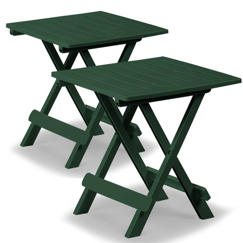 Beistelltisch Adige 2er-Set Grün Kunststoff 50x45x43cm von Casaria®