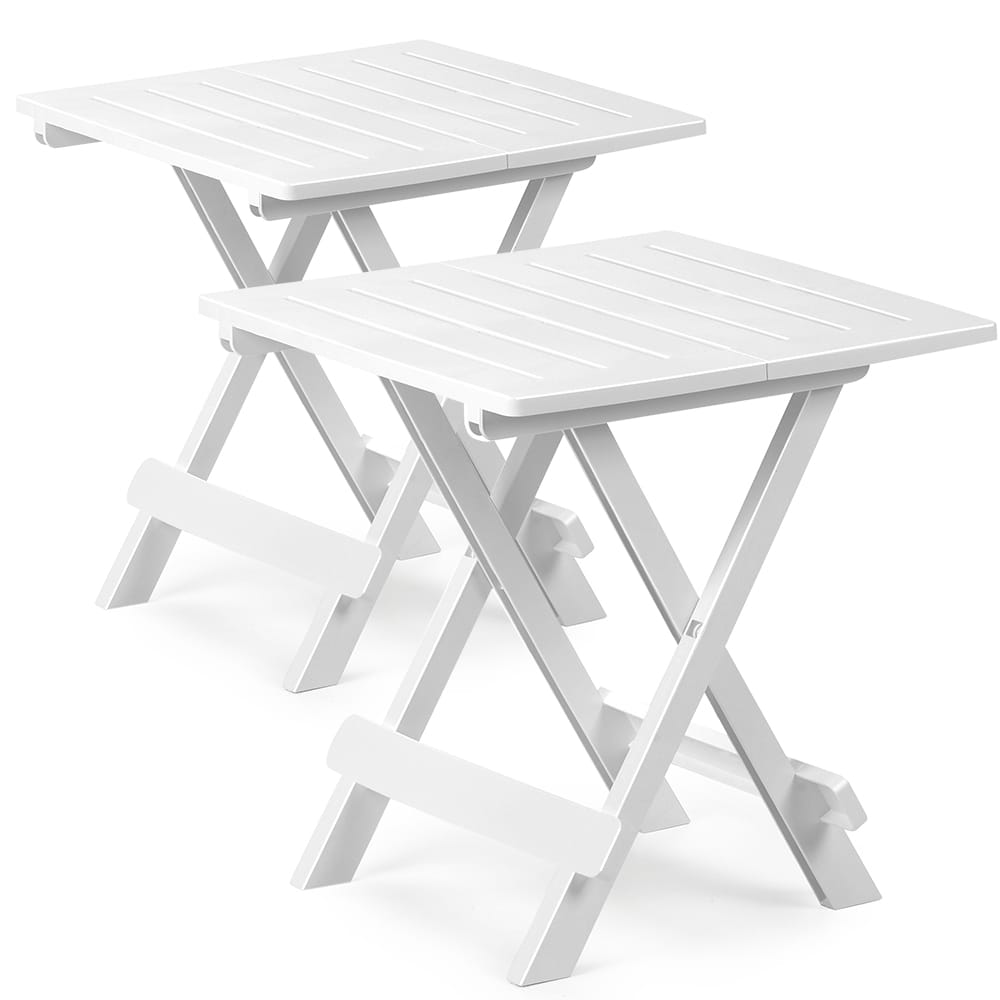 Bestelltisch Adige 2er-Set Weiß Kunststoff 50x45x43cm von Deuba®