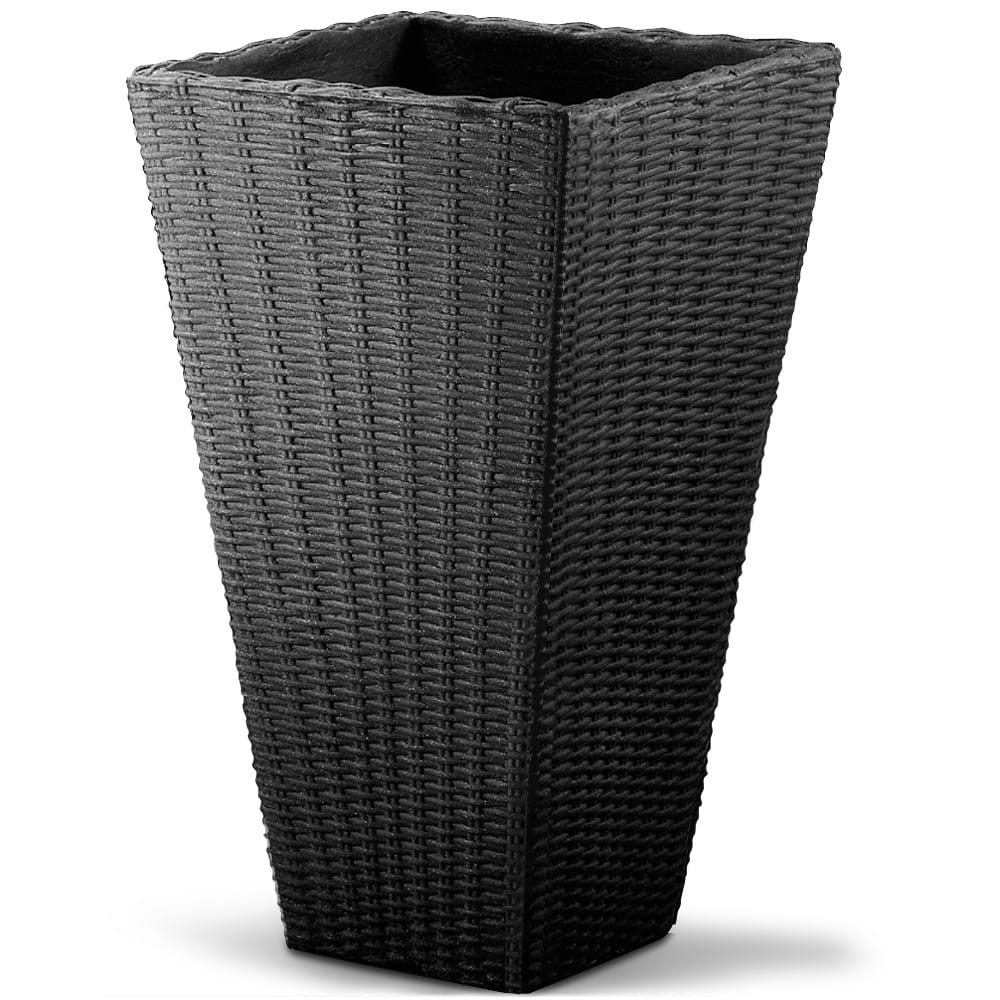 Blumentopf Anthrazit Polyrattan-Optik 70x40x40cm von Deuba®