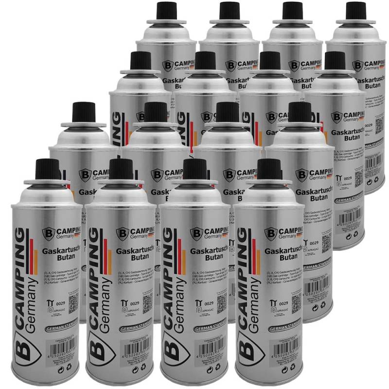 Butangaskartuschen 16er-Set von Gardebruk®