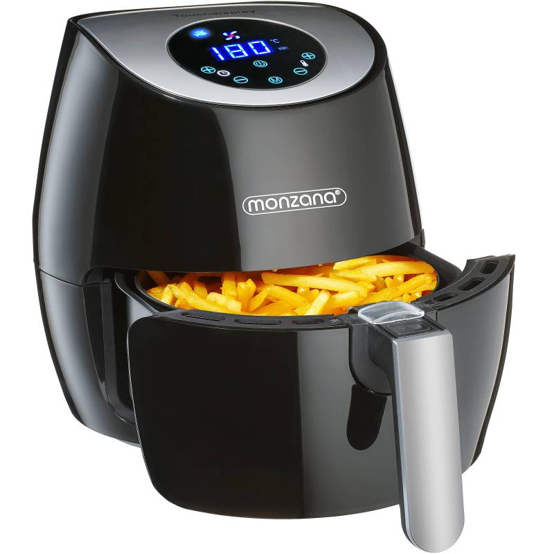 Heißluftfritteuse 9in1 Schwarz Touch-Display 1500W 3,6 L von monzana®