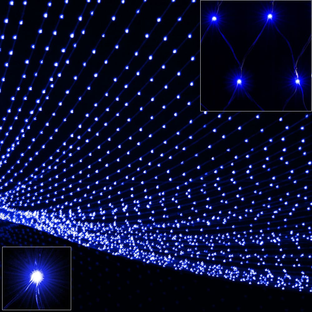 Netzlichterkette Blau 100 LEDs 120x120cm von monzana®