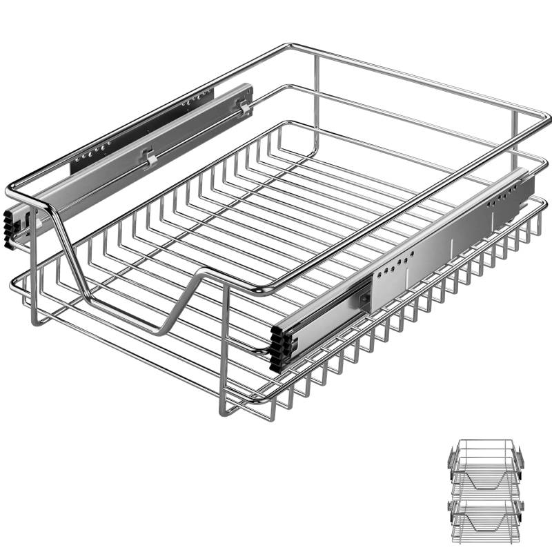 Teleskopschublade 2er-Set 40cm Schrankbreite Außenmaß von Casaria®