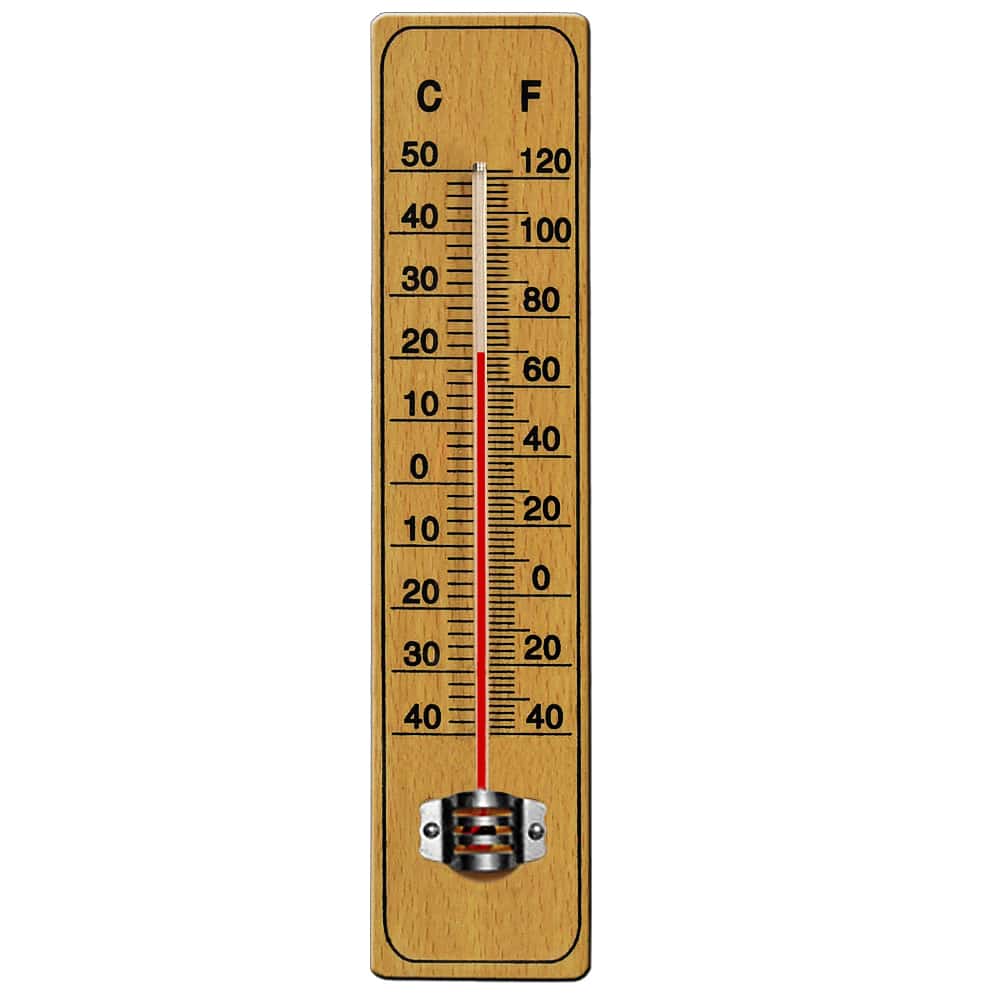 Thermometer aus Holz von Markenartikel