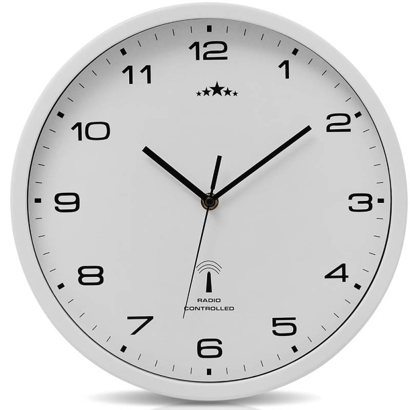 Funkwanduhr Weiß Ø31cm von monzana®