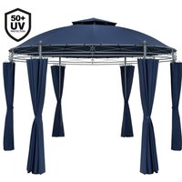 Casaria® Pavillon Toscana Blau Ø3,5m UV-Schutz 50+ von Casaria