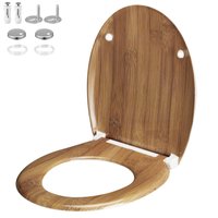Casaria® Toilettensitz Bambus mit Absenkautomatik von Casaria