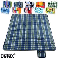 Detex Picknickdecke inkl Tragegriff 195 x 150cm bunt von Casaria