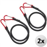 Deuba Spanngummi Expander 80 x 1cm  2er Set schwarz / weiß / rot von Casaria