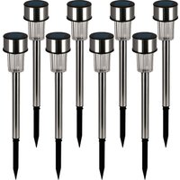 Deuba Solarleuchte LED Gartenleuchte 31cm 8 tlg weiß von Casaria