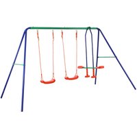 Spielwerk® Schaukelgerüst Bunt für 4 Kinder von Deuba GmbH & Co.KG