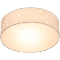 monzana® Deckenlampe Weiß Stoff Ø38cm Sternenhimmel von Casaria
