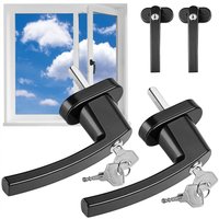 monzana Fenstergriff 2er-Set Schwarz abschließbar von Casaria
