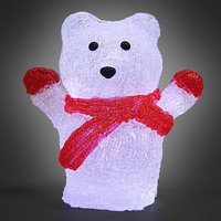 monzana® LED Figur Eisbär Acryl 18,5 x 17 x 10cm rot/weiß/schwarz von Deuba GmbH & Co.KG