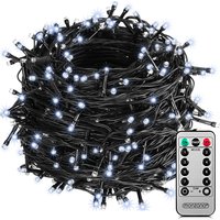Lichterkette 400 LED mit Fernbedienung 40m kalt weiß von Casaria