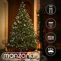 monzana® Lichterkette 600 LED mit Fernbedienung 60m bunt von Casaria