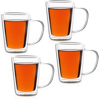monzana Teegläser 4er-Set je 250ml doppelwandig von Casaria