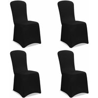 4x Stuhlhussen Stretch Stuhlbezug Universal Stuhl Bezug Hussen Set Weihnachten schwarz von Deuba