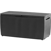 Deuba - Gartenbox 310L UV-beständig Haltegriffe Rollen Verschlussvorrichtung Balkon Wohnzimmer Wintergarten Truhe Kissenbox 123x53cm Rattan-Optik von Deuba