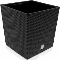 Blumentopf 35L/64L Innentopf Mit Griffen Wetterfest Rattanoptik Übertopf Pflanzkübel Anthrazit/Umbra 35 Ltr. - anthrazit - Deuba von Deuba