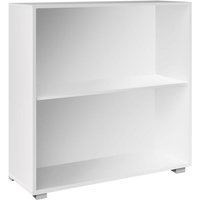 CASARIA® Kommode mit 2 Türen Holz Modern höhenverstellbarer Einlegeboden Schlafzimmer Büro Flur Mehrzweckschrank Aktenschrank Schrank 2 Fächer Weiß von Deuba