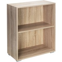 Casaria® Kommode mit 2 Türen Holz Modern höhenverstellbarer Einlegeboden Schlafzimmer Büro Flur Mehrzweckschrank Aktenschrank Schrank 2 Fächer Eiche von Deuba