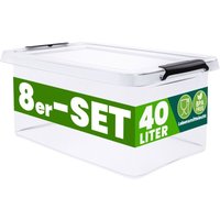 DEUBA® Aufbewahrungsbox mit Deckel verschiedene Größen Box Kunststoff Kisten lebensmittelecht BPA frei klein Klickverschluss transparent stapelbar von Deuba