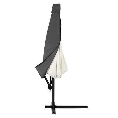 DEUBA® Schutzhülle Sonnenschirm für 3m Schirme Schirm Abdeckhaube Abdeckung Hülle Plane Ampelschirm Anthrazit von Deuba