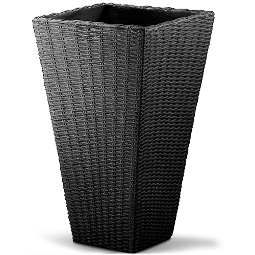 Deuba® Blumentopf 59 Liter 70x40x40cm Wetterfest Bruchfest Kunststoff Indoor Outdoor Blumenkasten Pflanzkübel Blumenkübel Anthrazit von Deuba