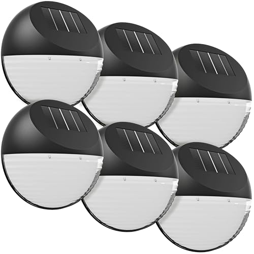 6x LED Solarleuchte Solarleuchten Garten Solar LED Außenleuchte Gartenleuchte Zaunleuchte Wandleuchte Halbkugel Wasserdicht für Haus, Zaun, Garten, Garage, Schuppen, Treppe, Garten Deko von Deuba