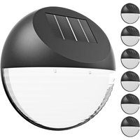 Solarlampe Außen 6er Set led IP65 Solar Wandleuchte Solarleuchte Außenlampe Gartenbeleuchtung Garten Balkon - Monzana von monzana