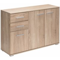 Casaria - Kommode mit 3 Türen 2 Schubladen 107x75x35cm Holz Modern spiegelbarer Aufbau Schlafzimmer Büro Flur Mehrzweckschrank Aktenschrank Schrank von Casaria