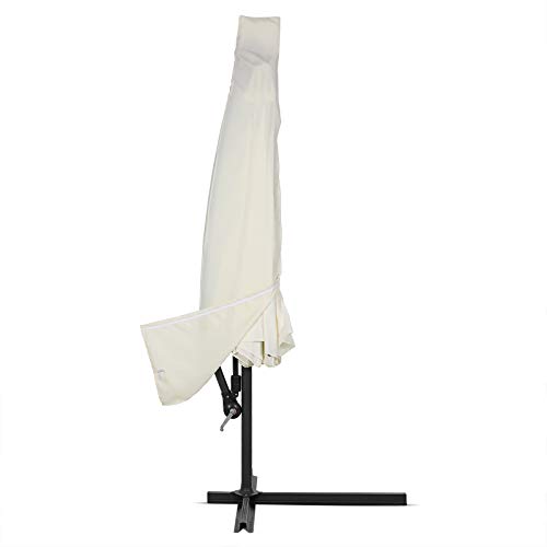 DEUBA® Schutzhülle Sonnenschirm für 3m Schirme Schirm Abdeckhaube Abdeckung Hülle Plane Ampelschirm Beige von Deuba