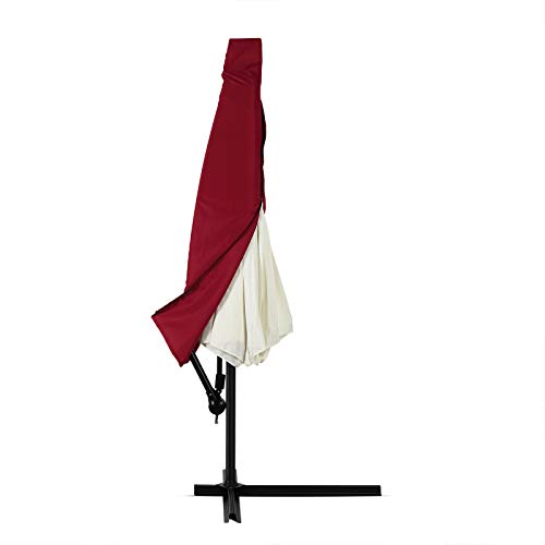 DEUBA® Schutzhülle Sonnenschirm für 3m Schirme Schirm Abdeckhaube Abdeckung Hülle Plane Ampelschirm Rot von Deuba