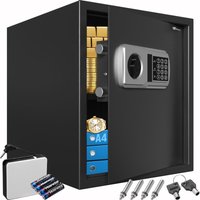 Tresor Dokumentengröße 35x40x40cm Elektronik-Zahlenschloss 4 Batterien Tresor Safe Hotelsafe Büro Hotel Schmuck Sicherheitscode schwarz - Deuba von Deuba