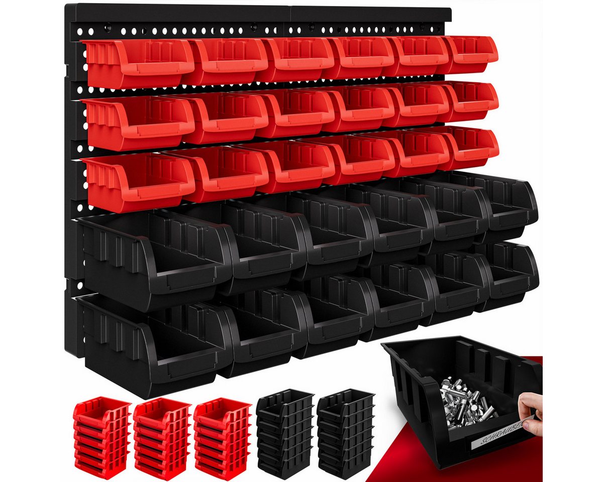 Deuba Wandregal, Stapelboxen 32 tlg Box Starke Wandplatten Erweiterbar Werkstattregal Deuba Wandregal, Stapelboxen 32 tlg Box Starke Wandplatten Erweiterbar Werkstattregal von Deuba