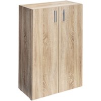 Deuba - casaria® Kommode mit 2 Türen Holz Modern höhenverstellbarer Einlegeboden Schlafzimmer Büro Flur Mehrzweckschrank Aktenschrank Schrank 3 von Deuba