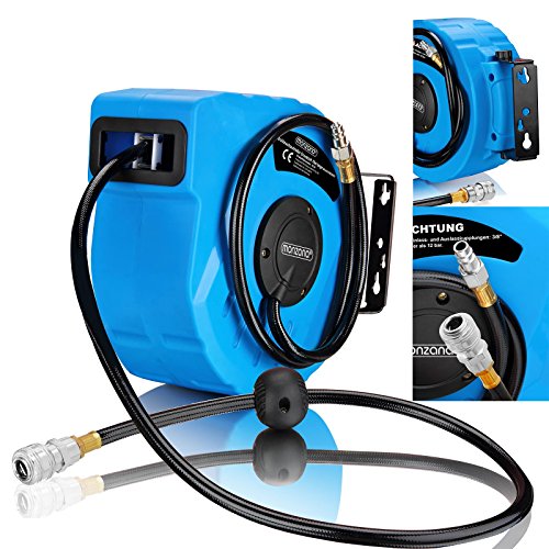 DEUBA® Druckluft Schlauchtrommel 10m+1m Automatischer Einzug 3/8 Zoll Anschluss 12 bar Ø12mm Automatik Schlauchaufroller Druckluftschlauch Wandhalterung DEUBA® Druckluft Schlauchtrommel 10m+1m Automatischer Einzug 3/8 Zoll Anschluss 12 bar Ø12mm Automatik Schlauchaufroller Druckluftschlauch Wandhalterung von Deuba