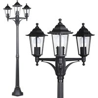 Monzana® Außenleuchte Anthrazit Kandelaber 3-flammig Alu Guss Wetterfest IP44 176cm E27 Außenlampe Laterne Vintage Antik von Deuba
